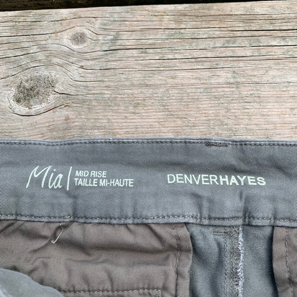 Denver Hayes Mia Mid-Rise Capri Pants - Size 12 - Grey/Green Khaki - Picture 2 of 8